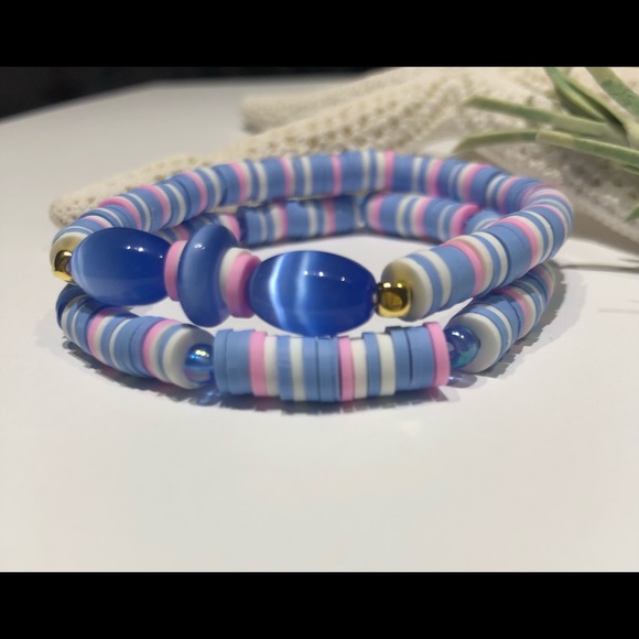 Clay bead stretch bracelet - Picture 5 of 5